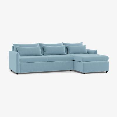 Heal's Heal's Pillow Large RHF Corner Chaise Sofa Melton Wool Shale Natural - Heal's UK Furniture