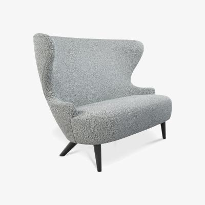 Heal's Tom Dixon Wingback Micro Sofa Grey Wool Black Legs - Heal's UK Furniture