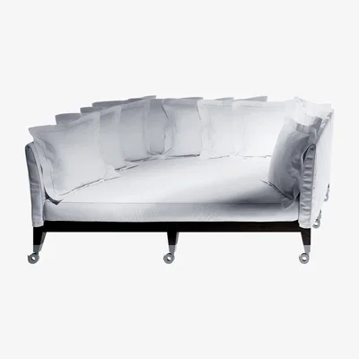 Made in Design Neoz Straight sofa - With deep seat by Driade Natural wood