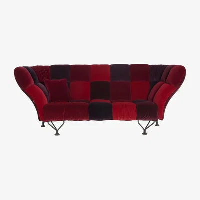 Made in Design 33 Cuscini Straight sofa by Driade Red