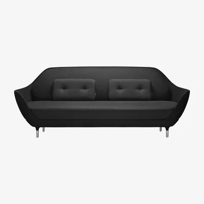 Made in Design Favn Straight sofa - L 221 cm by Fritz Hansen Black