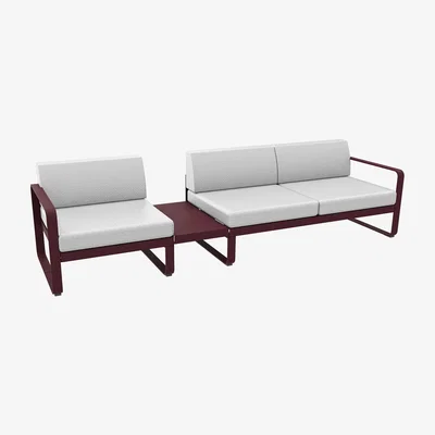 Made in Design Bellevie Straight sofa - / No. 1 A - l 275 cm - Grey-white fabric by Fermob White