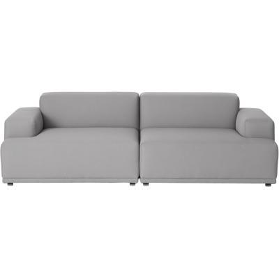 Made in Design Connect Straight sofa - 2 modules - W 234 cm by Muuto Grey
