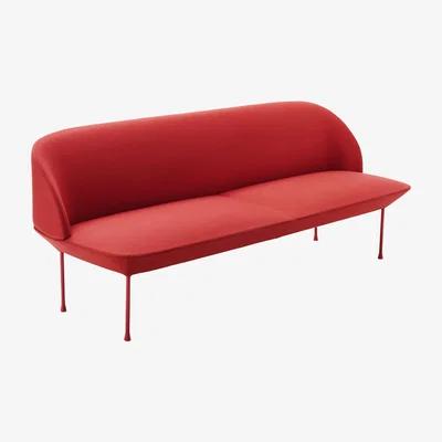 Made in Design Oslo Straight sofa by Muuto Red