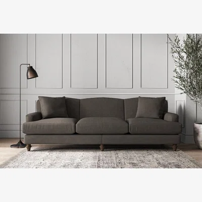 Nkuku Nkuku Deni Sofa | Make To Order | Super Grand | Brera Linen Granite