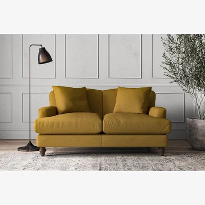 Nkuku Nkuku Deni Sofa | Make To Order | Small | Recycled Cotton Ochre