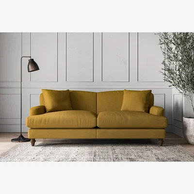 Nkuku Nkuku Deni Sofa | Make To Order | Large | Recycled Cotton Ochre
