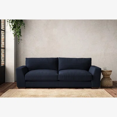 Nkuku Nkuku Guddu Sofa | Make To Order | Large | Brera Linen Indigo