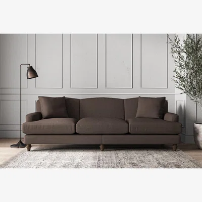 Nkuku Nkuku Deni Sofa | Make To Order | Super Grand | Recycled Cotton Mocha