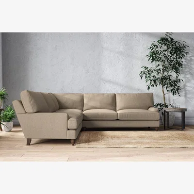 Nkuku Nkuku Marri Corner Sofa | Make To Order | Grand | Brera Linen Pebble