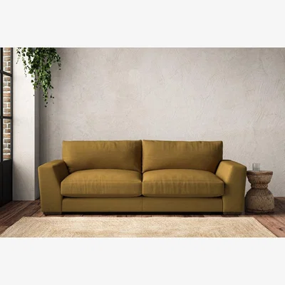 Nkuku Nkuku Guddu Sofa | Make To Order | Large | Recycled Cotton Ochre