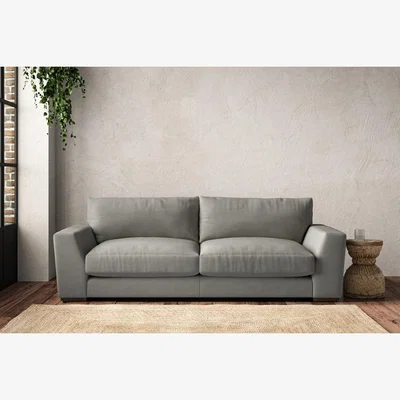 Nkuku Nkuku Guddu Sofa | Make To Order | Large | Brera Linen Smoke