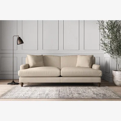 Nkuku Nkuku Deni Sofa | Make To Order | Grand | Recycled Cotton Stone