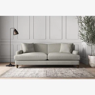 Nkuku Nkuku Deni Sofa | Make To Order | Grand | Brera Linen Smoke