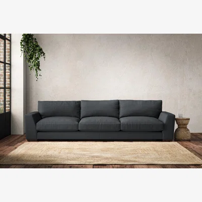 Nkuku Nkuku Guddu Sofa | Make To Order | Super Grand | Recycled Cotton Thunder