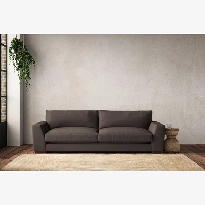 Nkuku Nkuku Guddu Sofa | Make To Order | Grand | Recycled Cotton Mocha