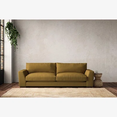 Nkuku Nkuku Guddu Sofa | Make To Order | Grand | Recycled Cotton Ochre