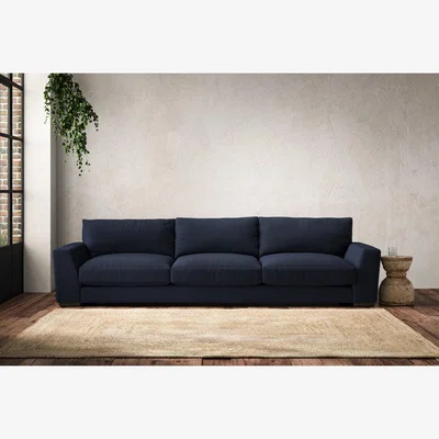 Nkuku Nkuku Guddu Sofa | Make To Order | Super Grand | Brera Linen Indigo