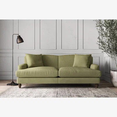 Nkuku Nkuku Deni Sofa | Make To Order | Large | Brera Linen Sage