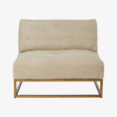 OKA Botero Armless Sofa Chair - Natural