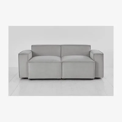 Olivia's Swyft Model 03 Velvet Configuration 1 Sofa in Light Grey