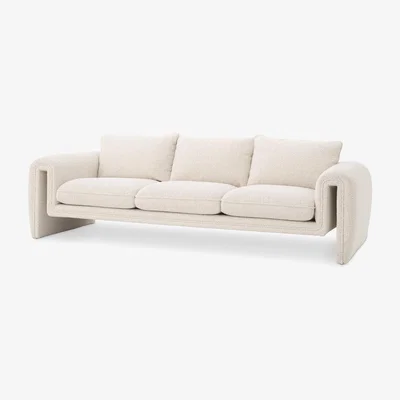 Olivia's Eichholtz Tondo Sofa in Bouclé Cream