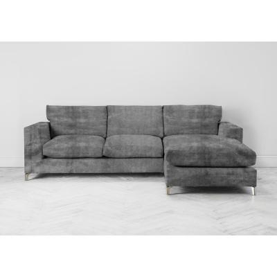 Perch and Parrow Chris Right Hand Chaise Sofa in Cloudy Grey