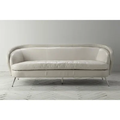 Perch and Parrow Murray Leather Sofa in Cream