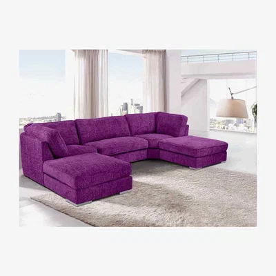 The Range Britany Large Corner U Shape Sofa  - Purple