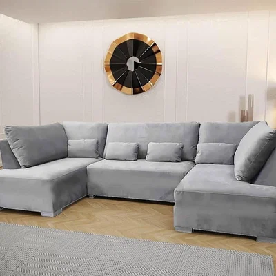 The Range Molle Grey Large Corner U-Shape Sofa  - Grey