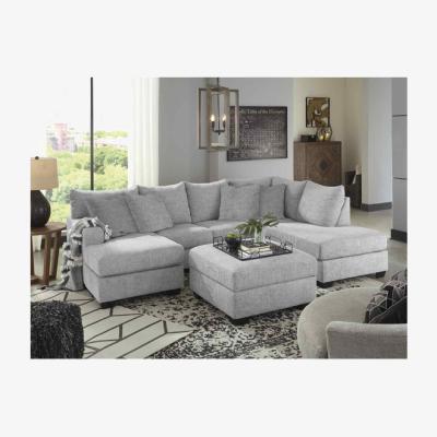 The Range Beboz Full Back Large Corner U Shape Sofa - Silver