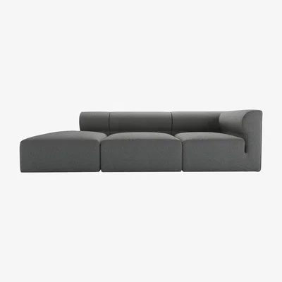 Sofa.com Cohen RHF Modular Sofa in Storm Soft Sustainable Wool - sofa.com
