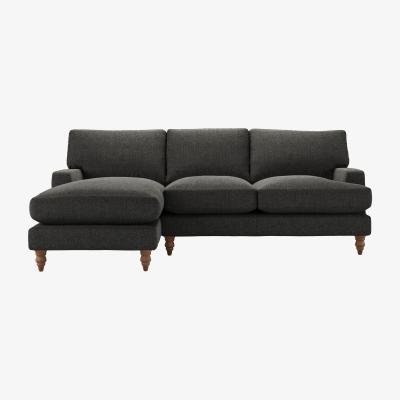Sofa.com Isla Medium LHF Chaise Sofa in Anthracite Quartz - sofa.com