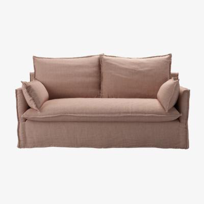 Sofa.com Isaac 2.5 Seat Sofa in Blush Pure Belgian Linen - sofa.com