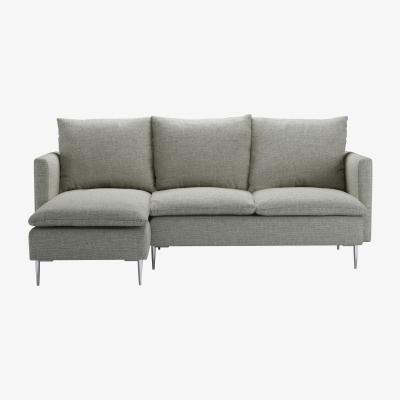 Sofa.com Emerson Medium LHF Chaise Sofa in Grey Marl Highland Tweed - sofa.com