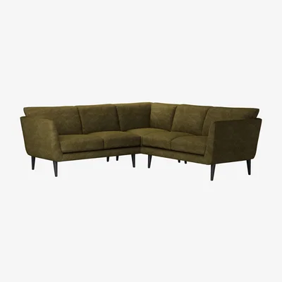 Sofa.com Holly Small Corner Sofa in Forest Soft Chenille - sofa.com