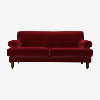 Sofa.com Remy 2.5 Seat Sofa in Claret Cotton Matt Velvet - sofa.com
