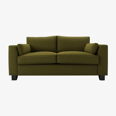 Sofa.com Bowie 2.5 Seat Sofa in Royal Fern Brushed Linen Cotton - sofa.com