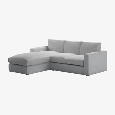 Sofa.com Stella Medium LHF Chaise Sofa in Frost Highland Tweed - sofa.com