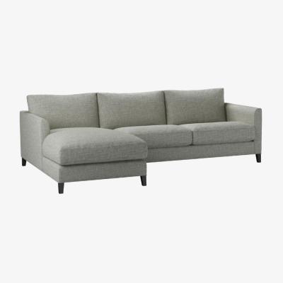 Sofa.com Izzy Medium LHF Chaise Sofa in Grey Marl Highland Tweed - sofa.com