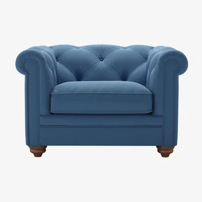 Sofa.com Patrick Loveseat in Heather Blue Smart Cotton - sofa.com