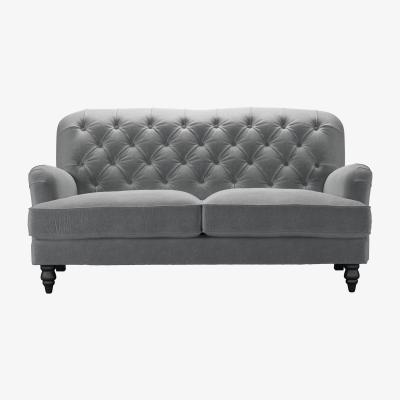 Sofa.com Snowdrop Button Back 2.5 Seat Sofa (breaks down) in Thatch Smart Velvet - sofa.com