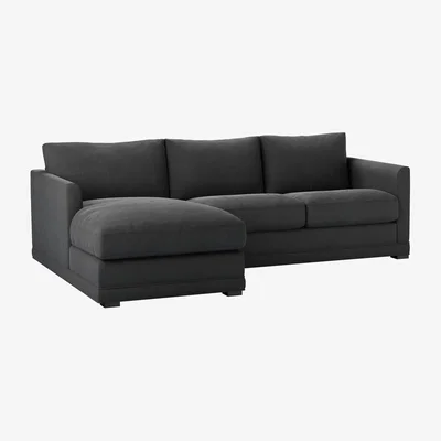Sofa.com Aissa Small LHF Chaise Sofa in Arctic Seal Easy Cotton - sofa.com