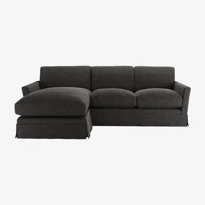 Sofa.com Otto Medium LHF Chaise Sofa in Anthracite Quartz - sofa.com