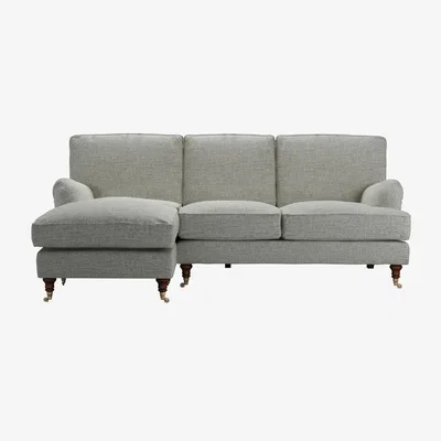 Sofa.com Bluebell LHF Chaise Sofa in Grey Marl Highland Tweed - sofa.com