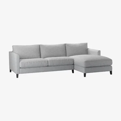 Sofa.com Izzy Medium RHF Chaise Sofa in Frost Highland Tweed - sofa.com
