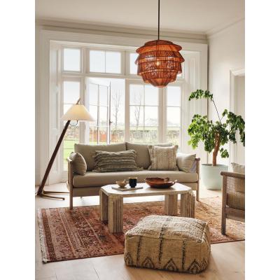Soho Home Sydney Cane Sofa, Washed Linen Flax, UK