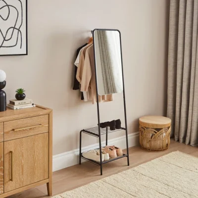 Dunelm Clothes Rail with Mirror