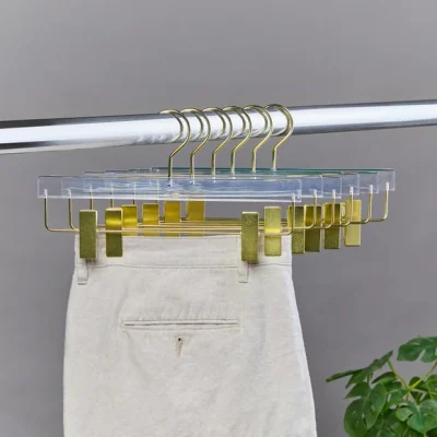 Dunelm Set of 6 Crystal Acrylic Trouser Hangers