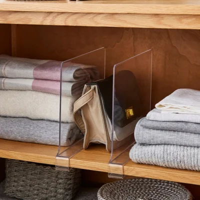 Dunelm Pack of 2 Plastic Shelf Separators